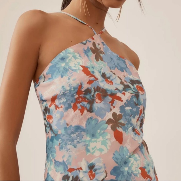 By Anthropologie Halter Slip Midi Dress - Picture 4 of 5